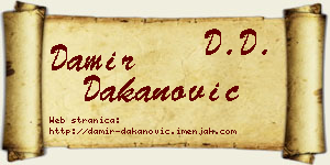 Damir Dakanović vizit kartica